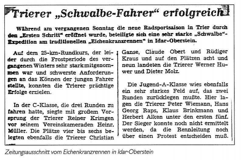 1963 Eichenkranzrenner Idar Oberstein.